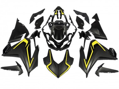 Carénages Moto Honda CBR500R 2022-2023 - Noir Mat Jaune Abordables