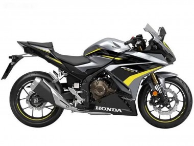 Carénages Moto Honda CBR500R 2022-2023 - Argent Jaune Noir Brillant Abordables