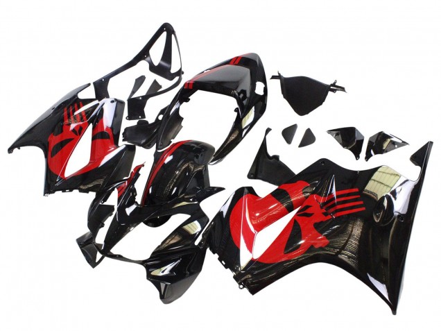 Carénages Moto Honda VFR 800 2002-2013 - Noir Brillant Rouge