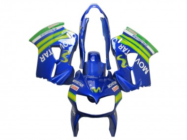 Carénages Moto Honda VFR 800 2002-2013 - Bleu Vert Blanc MoviStar Castrol Abordables