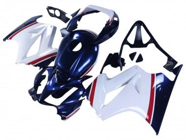 Carénages Moto Honda VFR 800 2002-2013 - Blanc Rouge Bleu Foncé Abordables