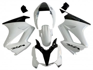 Carénages Moto Honda VFR 800 2002-2013 - Blanc Perle Noir Brillant Décalque Abordables