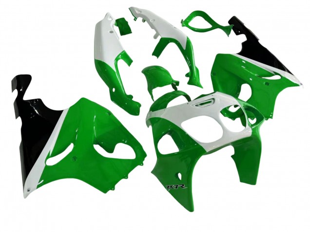 Carénages Moto Kawasaki ZX7R 1996-2003 - Blanc Vert Noir
