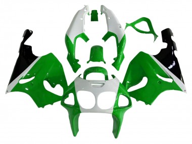 Carénages Moto Kawasaki ZX7R 1996-2003 - Blanc Vert Noir Abordables