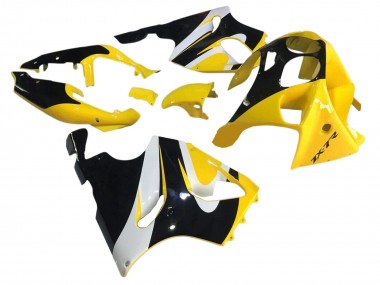 Carénages Moto Kawasaki ZX7R 1996-2003 - Jaune Blanc Noir Brillant Abordables