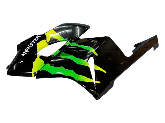 Carénages Moto Honda CBR1000RR 2004-2005 - Noir Brillant Jaune Vert Monstre