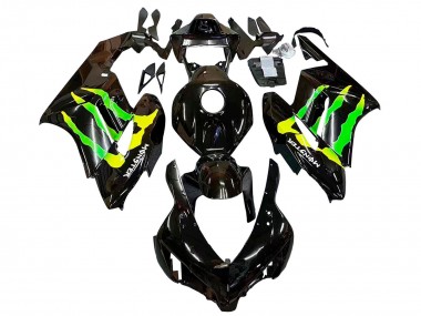 Carénages Moto Honda CBR1000RR 2004-2005 - Noir Brillant Jaune Vert Monstre Abordables