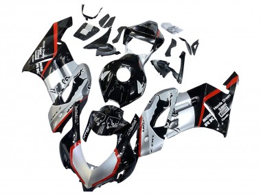 Carénages Moto Honda CBR1000RR 2004-2005 - Argent Noir Brillant Rouge Bande Abordables