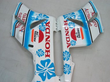 Carénages Moto Honda CBR1000RR 2004-2005 - Blanc Bleu Neige Nastro Azzurro 46 Abordables