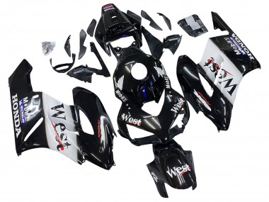 Carénages Moto Honda CBR1000RR 2004-2005 - Noir Brillant Blanc West Abordables