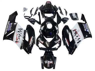Carénages Moto Honda CBR1000RR 2004-2005 - Noir Brillant Blanc West Abordables