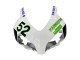 Carénages Moto Honda CBR1000RR 2004-2005 - Blanc Vert Noir Brillant Hannspree 52