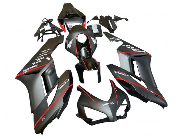 Carénages Moto Honda CBR1000RR 2004-2005 - Noir Brillant Gris Brillant Rouge Bande