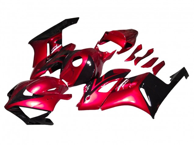 Carénages Moto Honda CBR1000RR 2004-2005 - Rouge Noir Brillant Bande