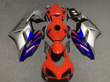 Carénages Moto Honda CBR1000RR 2004-2005 - Argent Bleu Rouge Bande Abordables