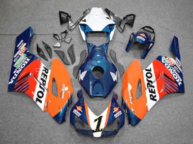 Carénages Moto Honda CBR1000RR 2004-2005 - Orange Blanc Rouge Bleu Repsol Abordables
