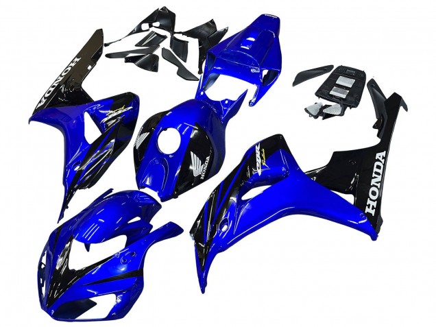 Carénages Moto Honda CBR1000RR 2006-2007 - Bleu Noir Brillant