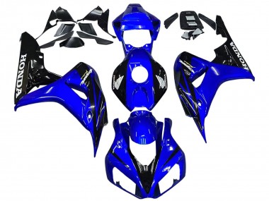 Carénages Moto Honda CBR1000RR 2006-2007 - Bleu Noir Brillant Abordables