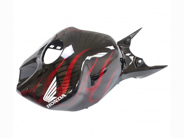Carénage Moto Honda CBR1000RR 2006-2007 - Noir Brillant Rouge Flamme