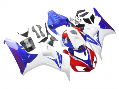 Carénage Moto Honda CBR1000RR 2006-2007 - Blanc Rouge Bleu HRC Abordables