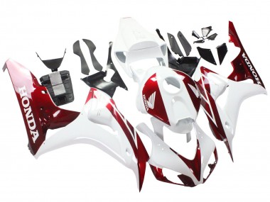Carénages Moto Honda CBR1000RR 2006-2007 - Blanc Rouge Abordables