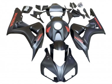 Carénages Moto Honda CBR1000RR 2006-2007 - Noir Mat Rouge Décalque Abordables