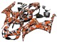 Carénages Moto Honda CBR1000RR 2006-2007 - Noir Orange Argent Camouflage
