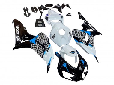 Carénage Moto Honda CBR1000RR 2006-2007 - Blanc Bleu Noir Brillant Abordables