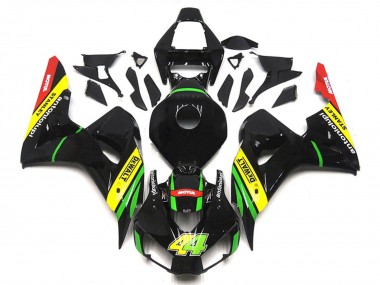 Carénages Moto Honda CBR1000RR 2006-2007 - Noir Brillant Jaune Vert Rouge Motul 44 Abordables