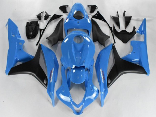 Carénage Moto Honda CBR600RR 2007-2008 - Bleu Clair Noir Brillant