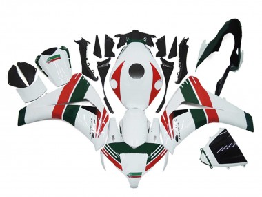 Carénages Moto Honda CBR1000RR 2008-2011 - Blanc Rouge Vert Foncé Abordables