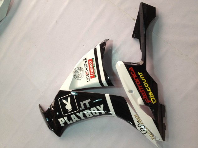 Carénages Moto Honda CBR1000RR 2012-2016 - Blanc Noir Brillant Rizoma Playboy