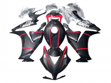 Carénages Moto Honda CBR1000RR 2012-2016 - Noir Fibre de Carbone Rouge Abordables