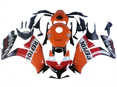 Carénages Moto Honda CBR1000RR 2012-2016 - Orange Blanc Rouge Repsol Abordables