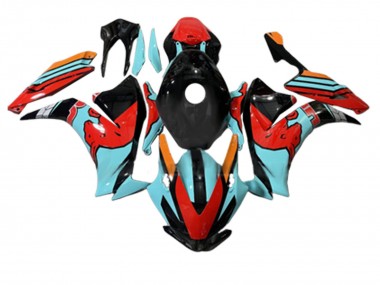Carénages Moto Honda CBR1000RR 2012-2016 - Rouge Bleu Clair Noir Brillant Abordables