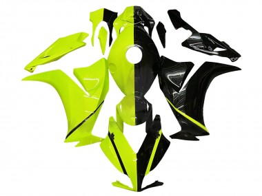 Carénage Moto Honda CBR1000RR 2012-2016 - Fluorescent Vert Noir Brillant Abordables