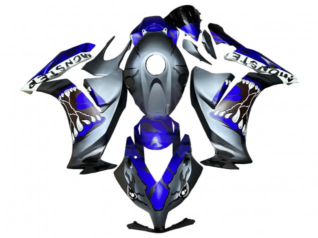 Carénages Moto Honda CBR1000RR 2012-2016 - Bleu Gris Noir Mat Requin