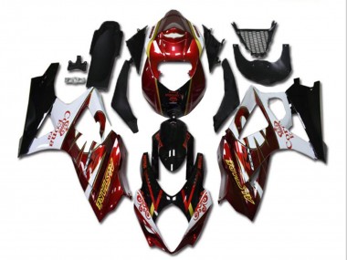 Carénages Moto Suzuki GSXR 1000 2007-2008 - Rouge Blanc Noir Corona Abordables
