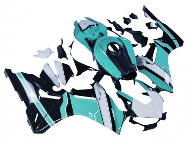 Carénages Moto Honda CBR1000RR 2017-2023 - Blanc Bleu Clair Noir Brillant Abordables
