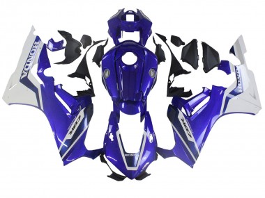 Carénages Moto Honda CBR1000RR 2017-2023 - Blanc Bleu Abordables