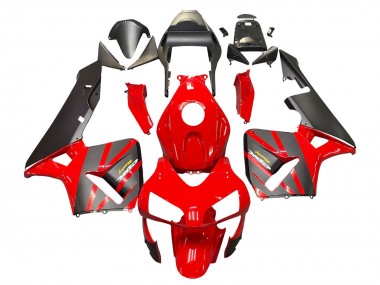 Carénages Moto Honda CBR600RR 2003-2004 - Rouge Noir Mat Courses Abordables