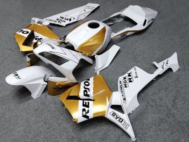 Carénages Moto Honda CBR600RR 2003-2004 - Blanc Or Noir Repsol Abordables