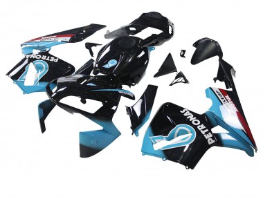 Carénages Moto Honda CBR600RR 2003-2004 - Bleu Clair Rouge Noir Brillant Dunlop Abordables