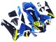 Carénages Moto Honda CBR600RR 2003-2004 - Bleu Jaune Néon Noir Brillant Requin