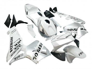 Carénages Moto Honda CBR600RR 2003-2004 - Blanc Argent Noir Repsol Abordables