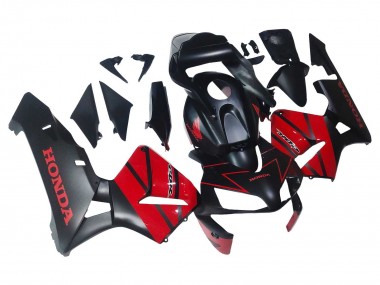Carénages Moto Honda CBR600RR 2003-2004 - Rouge Noir Brillant Noir Mat Abordables