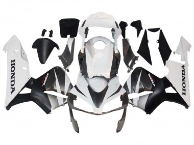 Carénages Moto Honda CBR600RR 2003-2004 - Blanc Noir Mat Courses Abordables