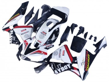 Carénages Moto Honda CBR600RR 2003-2004 - Blanc Rouge Noir Brillant DENSO Rimont Abordables