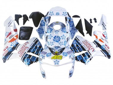 Carénages Moto Honda CBR600RR 2003-2004 - Blanc Bleu Rouge Nastro Azzurro 46 Abordables
