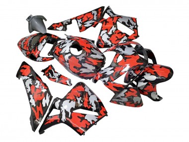 Carénages Moto Honda CBR600RR 2005-2006 - Noir Rouge Gris Camouflage Abordables